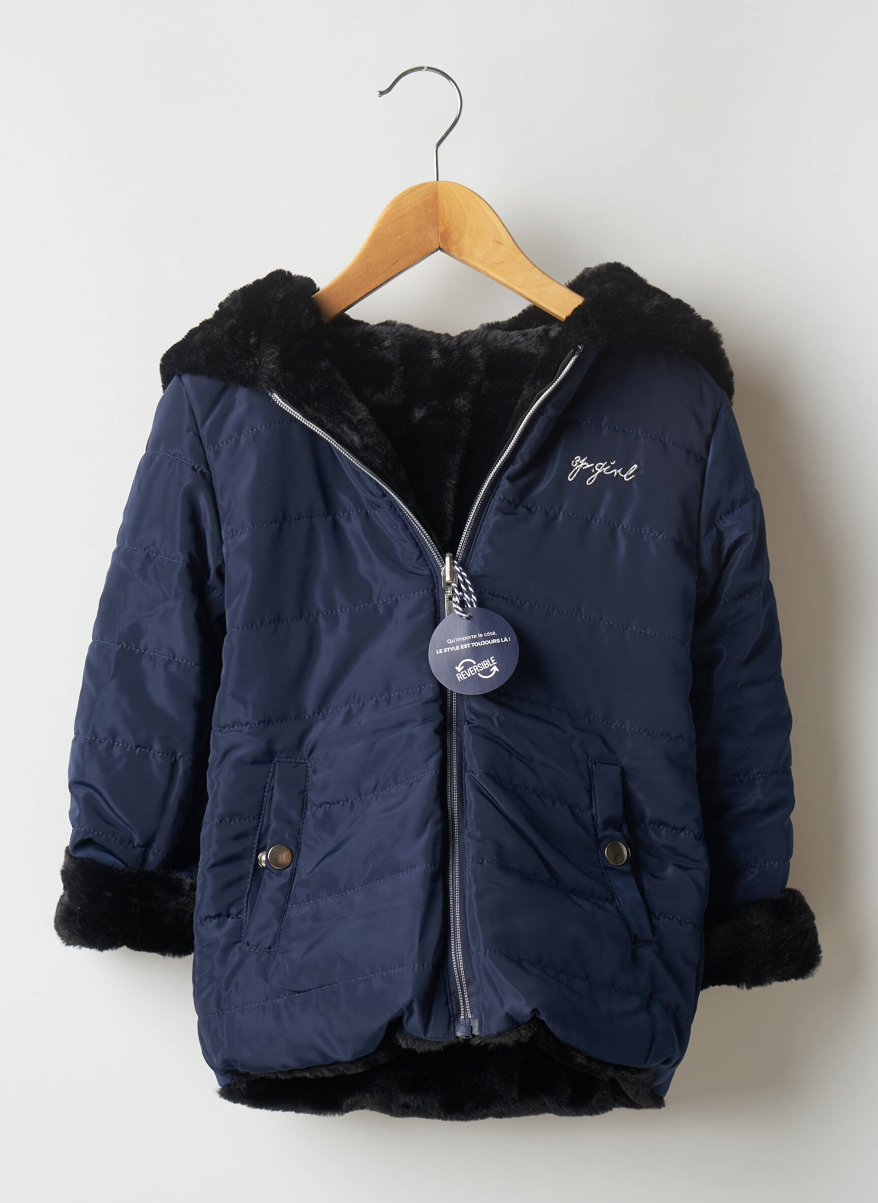 Parka juodas 3 POMMES mergina