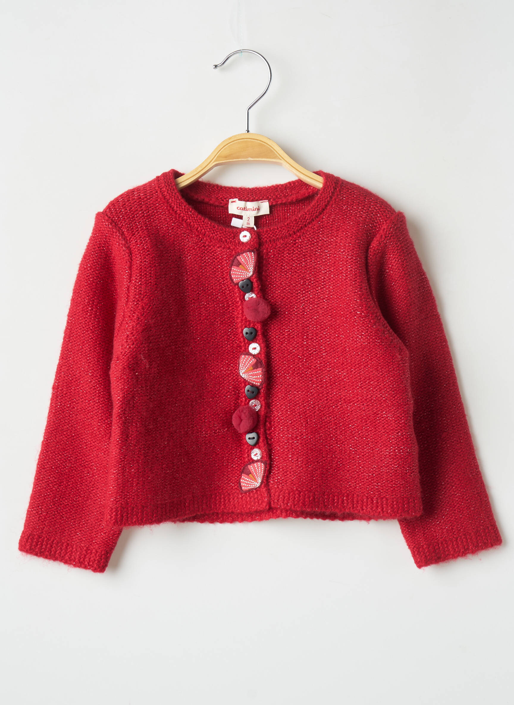 Gilet raudona CATIMINI mergina