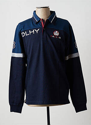 Polo ilgos rankovės ilgos rankovės mėlyna DELAHAYE vyras