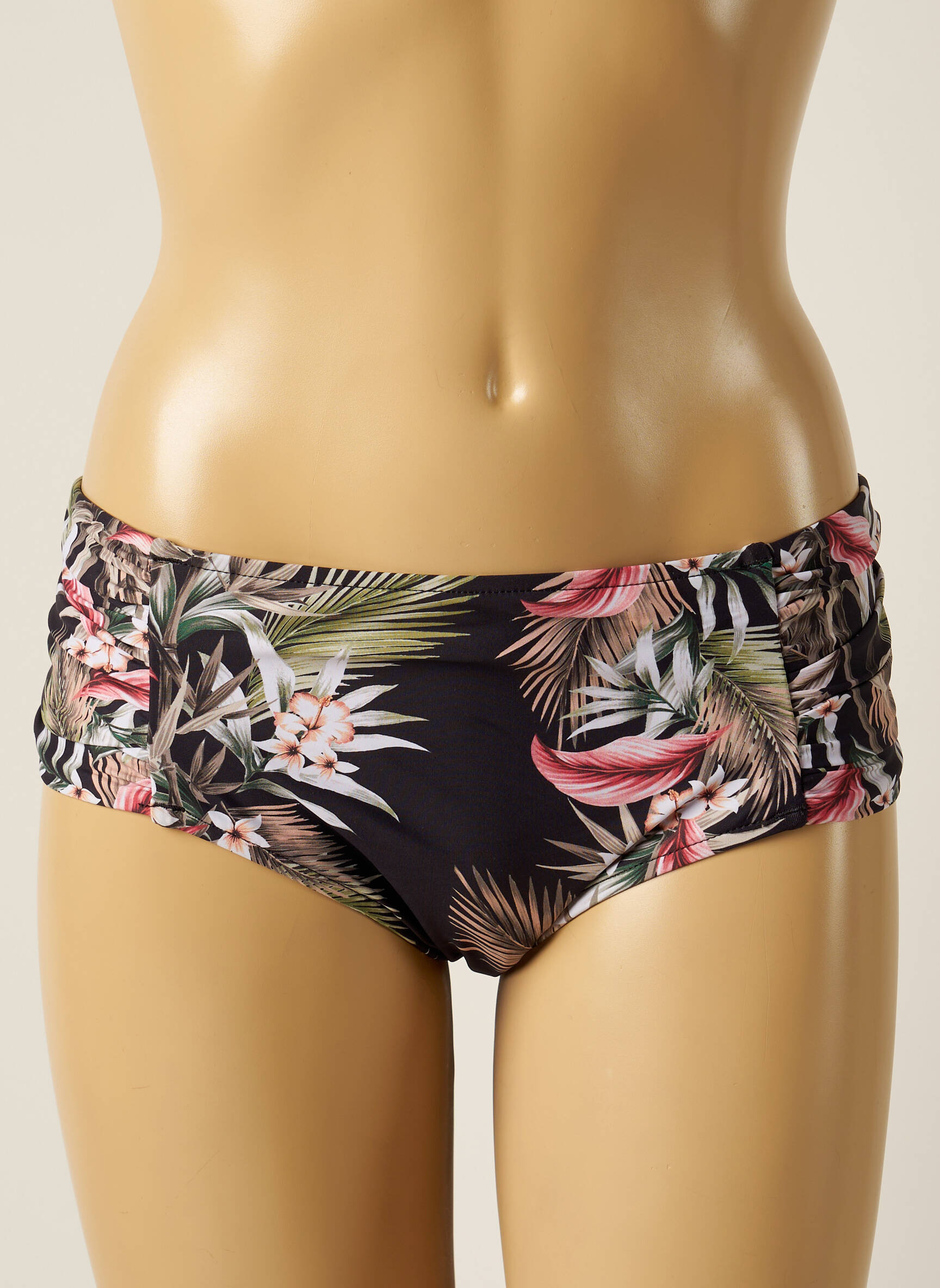 Maudymosi kelnaitės gėlių raštas juodas SEAFOLLY moteris