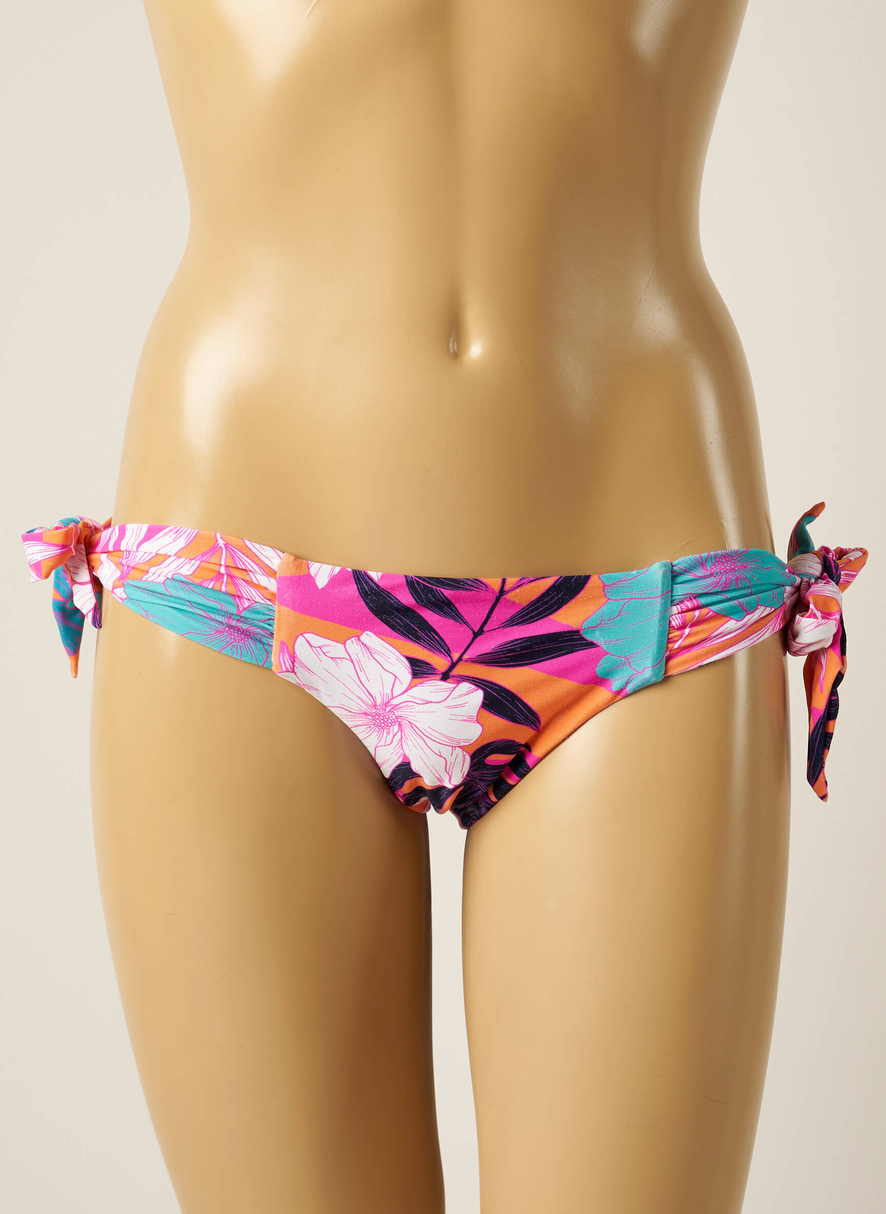 Maudymosi kelnaitės gėlių raštas bikini oranžinė SEAFOLLY moteris