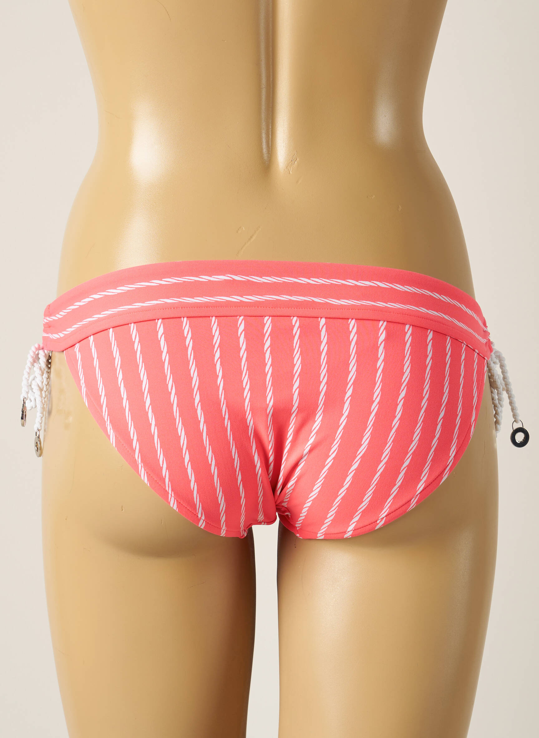 Maudymosi kelnaitės užsegimas su raišteliais bikini rožinė SEAFOLLY moteris