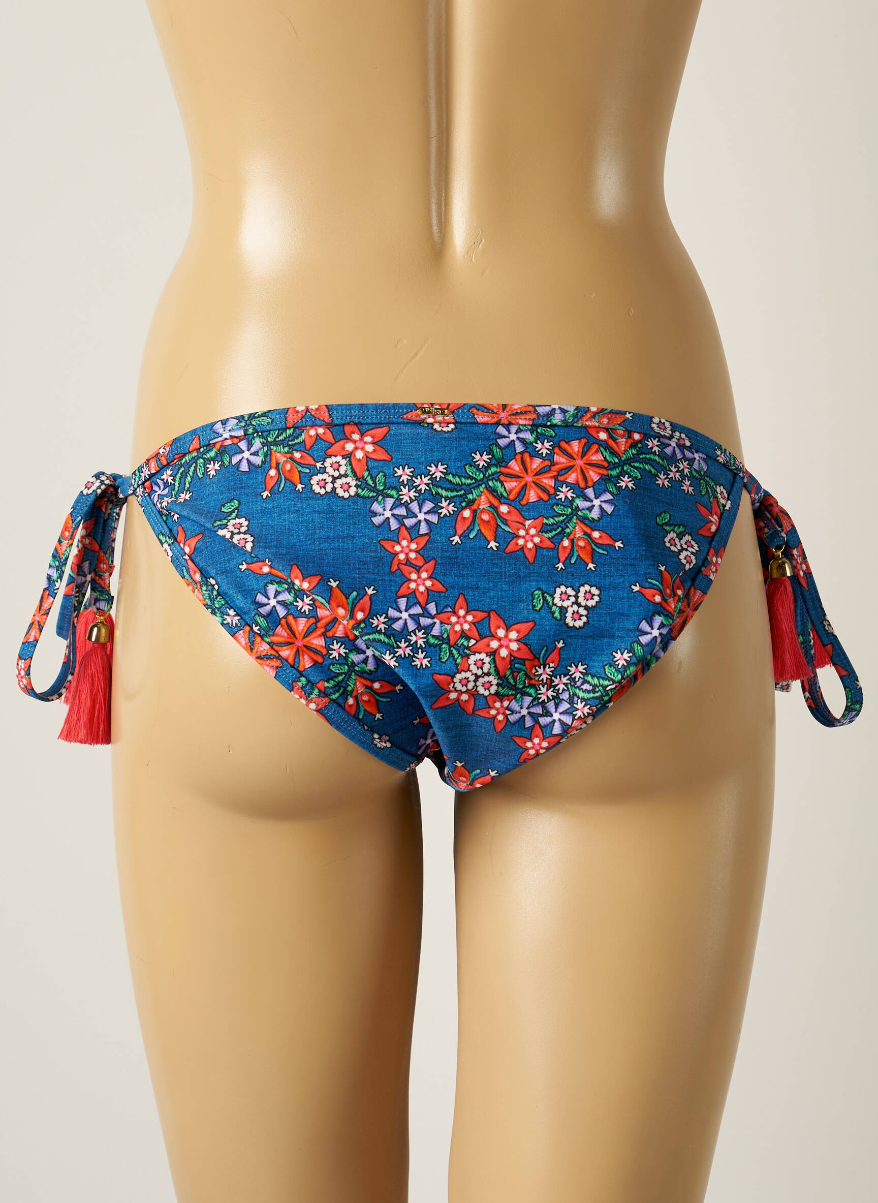 Maudymosi kelnaitės gėlių raštas bikini mėlyna PIHA moteris