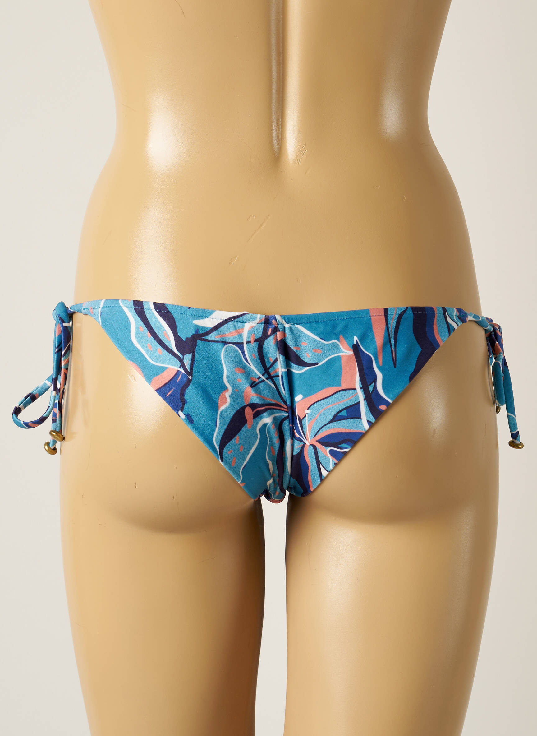 Maudymosi kelnaitės gėlių raštas bikini mėlyna RIO DE SOL moteris