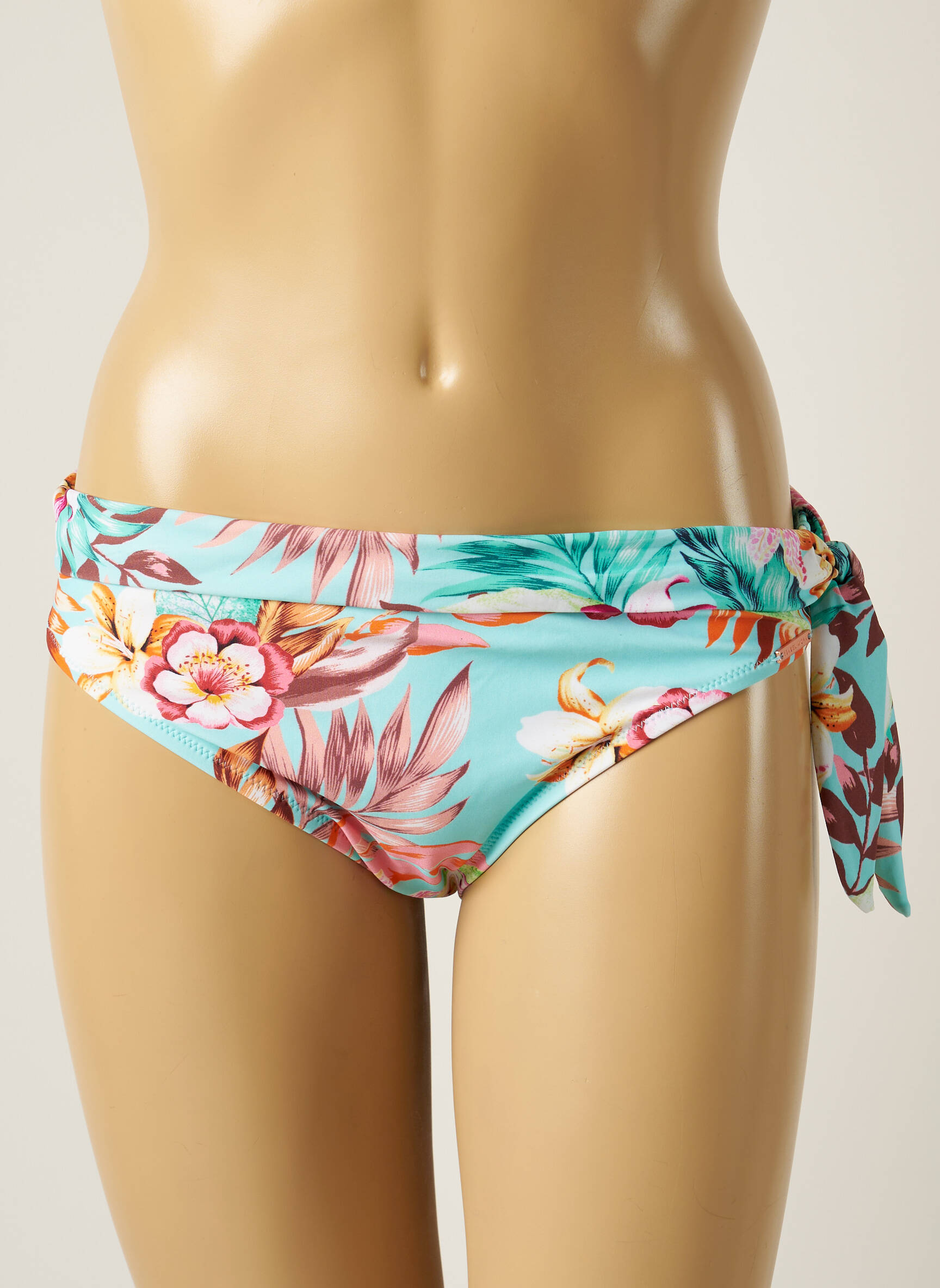 Maudymosi kelnaitės gėlių raštas bikini mėlyna YSABEL MORA moteris