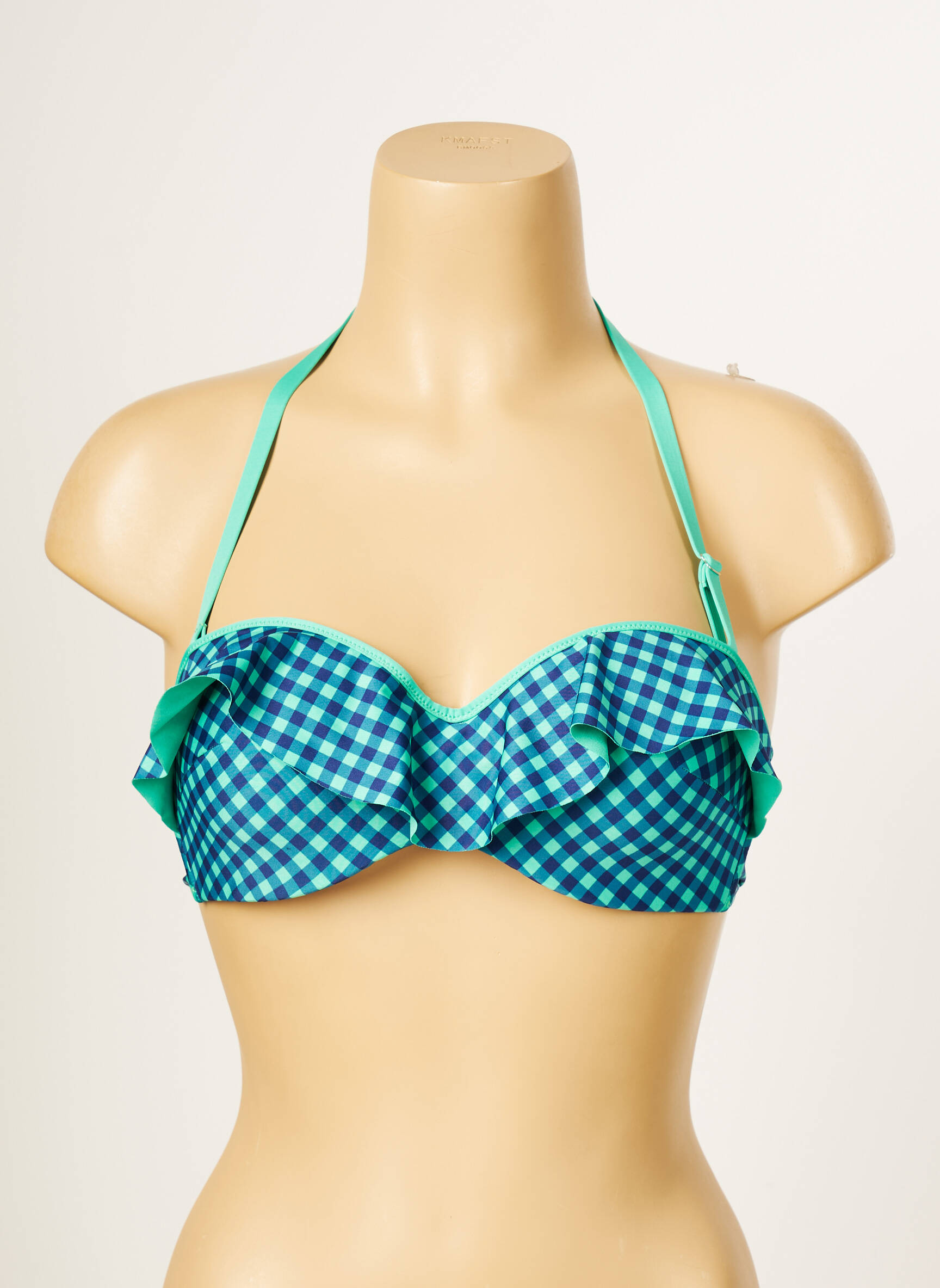 Maudymosi viršūnė tamprumas aukštas balkoninis liemenėlė mėlyna ANTIGEL moteris