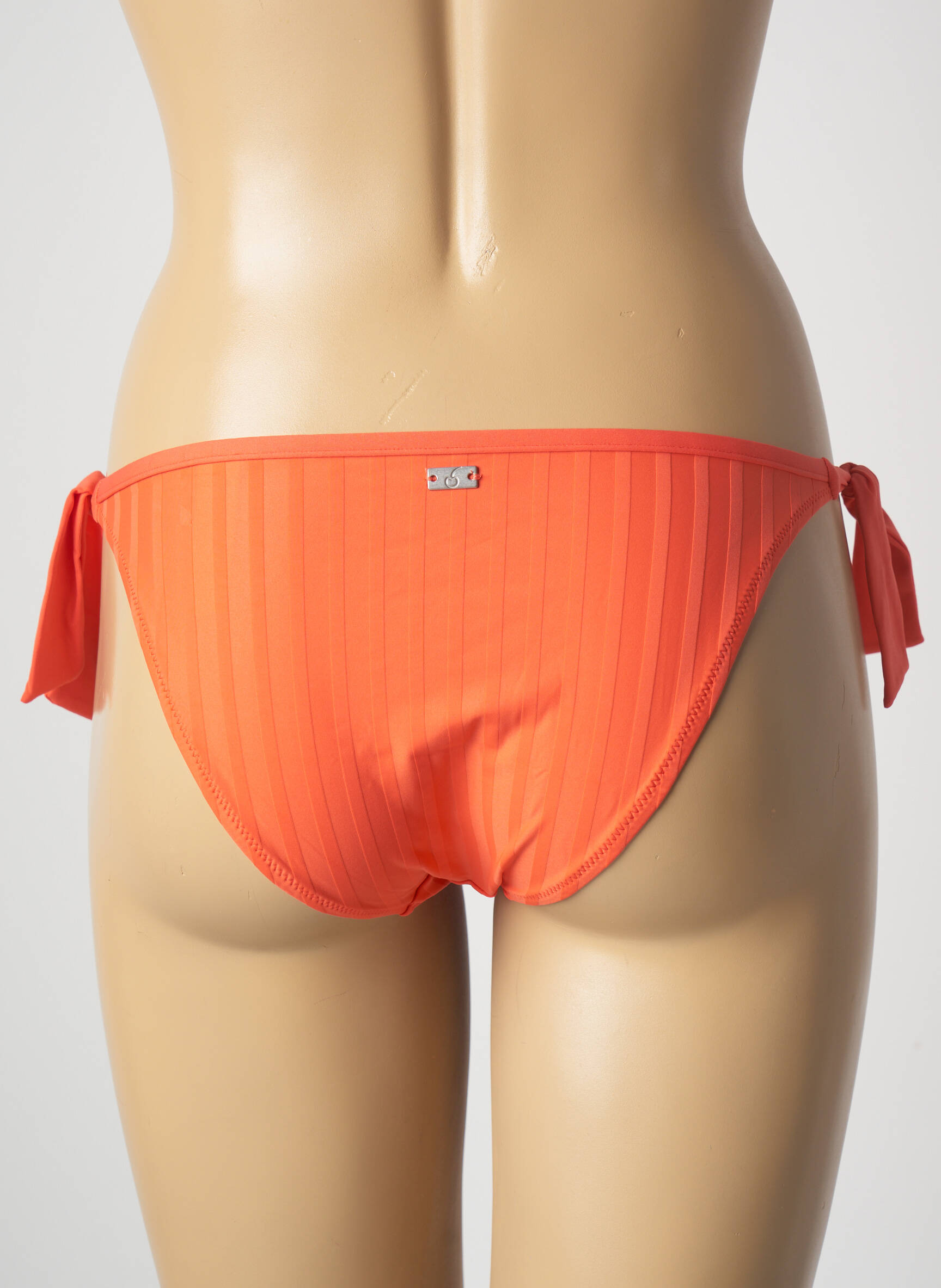 Maudymosi kelnaitės satino audinys bikini oranžinė CHERRY BEACH moteris
