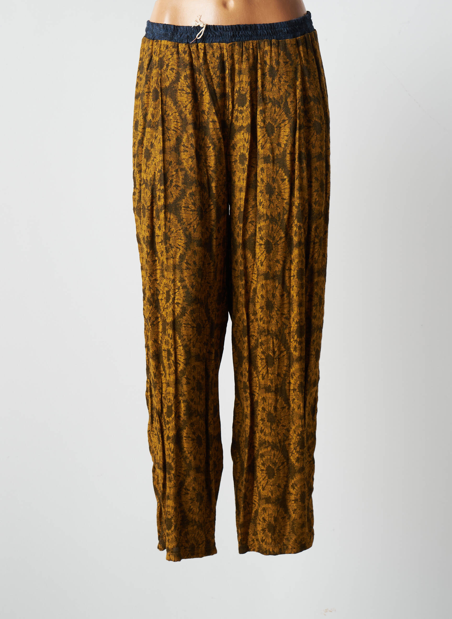 Platus kelnes krepos audinys normala dydis geltona #OOTD moteris
