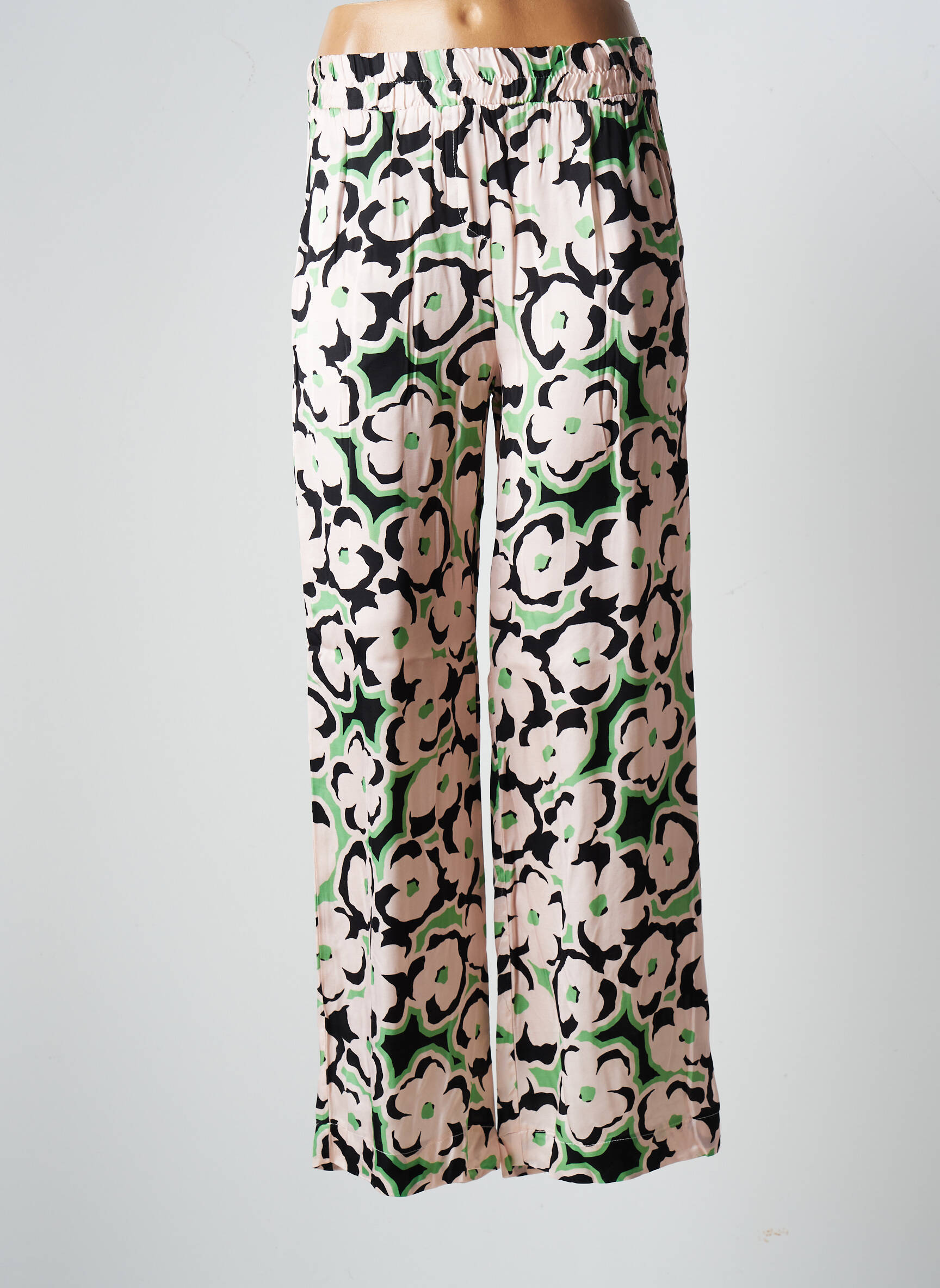 Platus kelnes sklandi forma aukšta talija rožinė TOUPY moteris