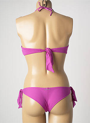 Dvivietis maudymosi kostiumėlis tamprumas viršutinė juostelė violetinis GENIUS moteris