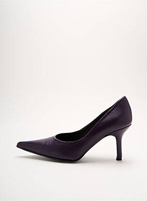 Aukštakulniai satino audinys kulnas nuo 4 iki 6 cm violetinis YVES DE BEAUMOND moteris
