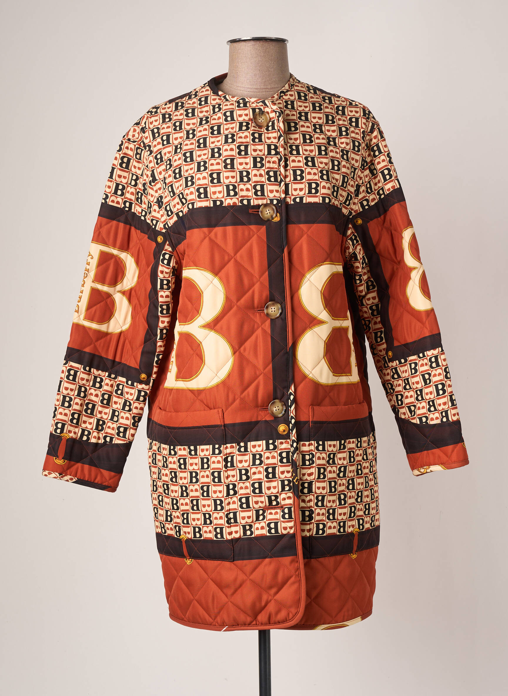 Ilgas paltas tiesi kirpimas be gobtuvų rudas BURBERRY moteris