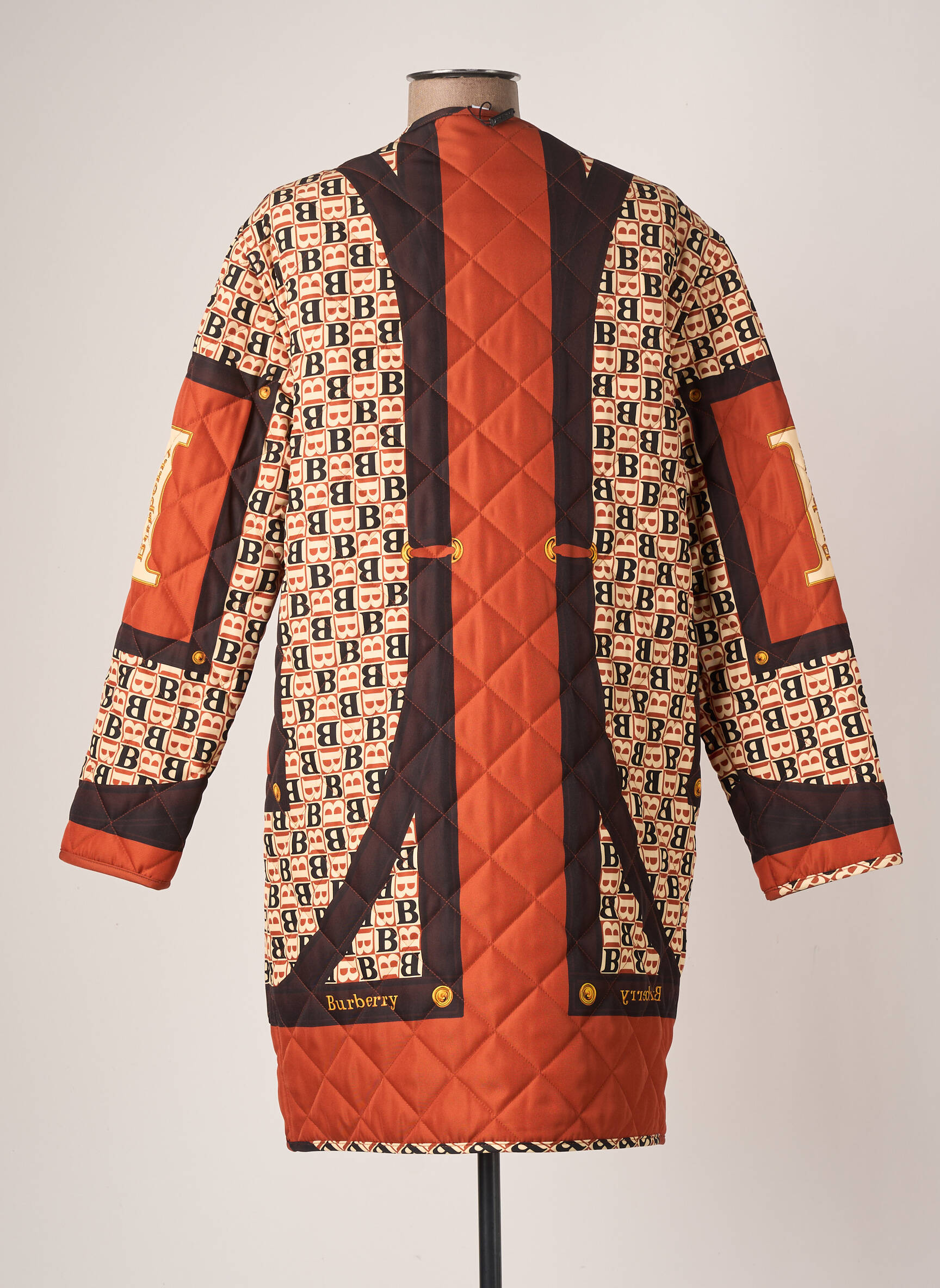 Ilgas paltas tiesi kirpimas be gobtuvų rudas BURBERRY moteris