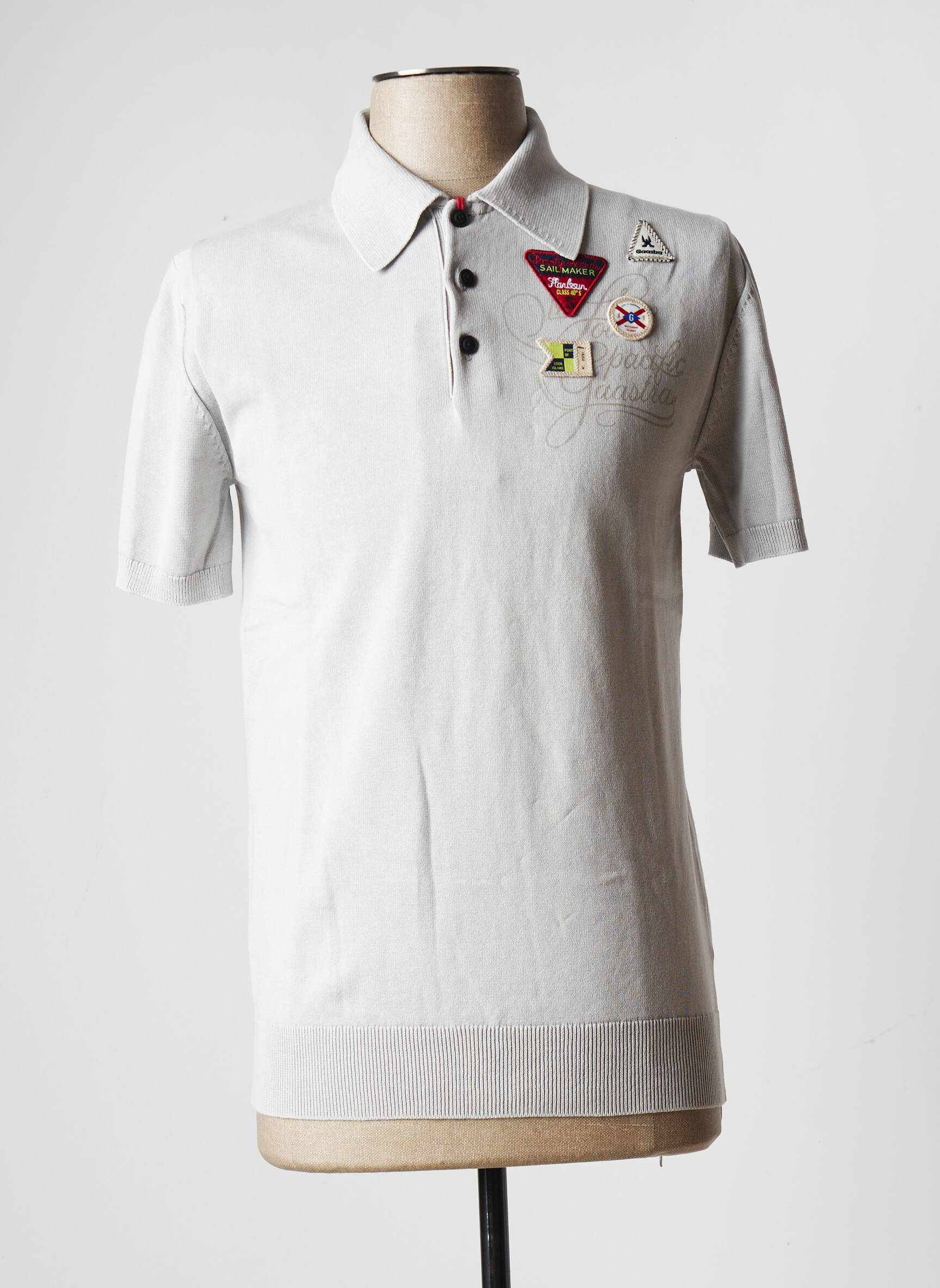 Polo jersey audinys trumpas rankovės pilka GAASTRA vyras