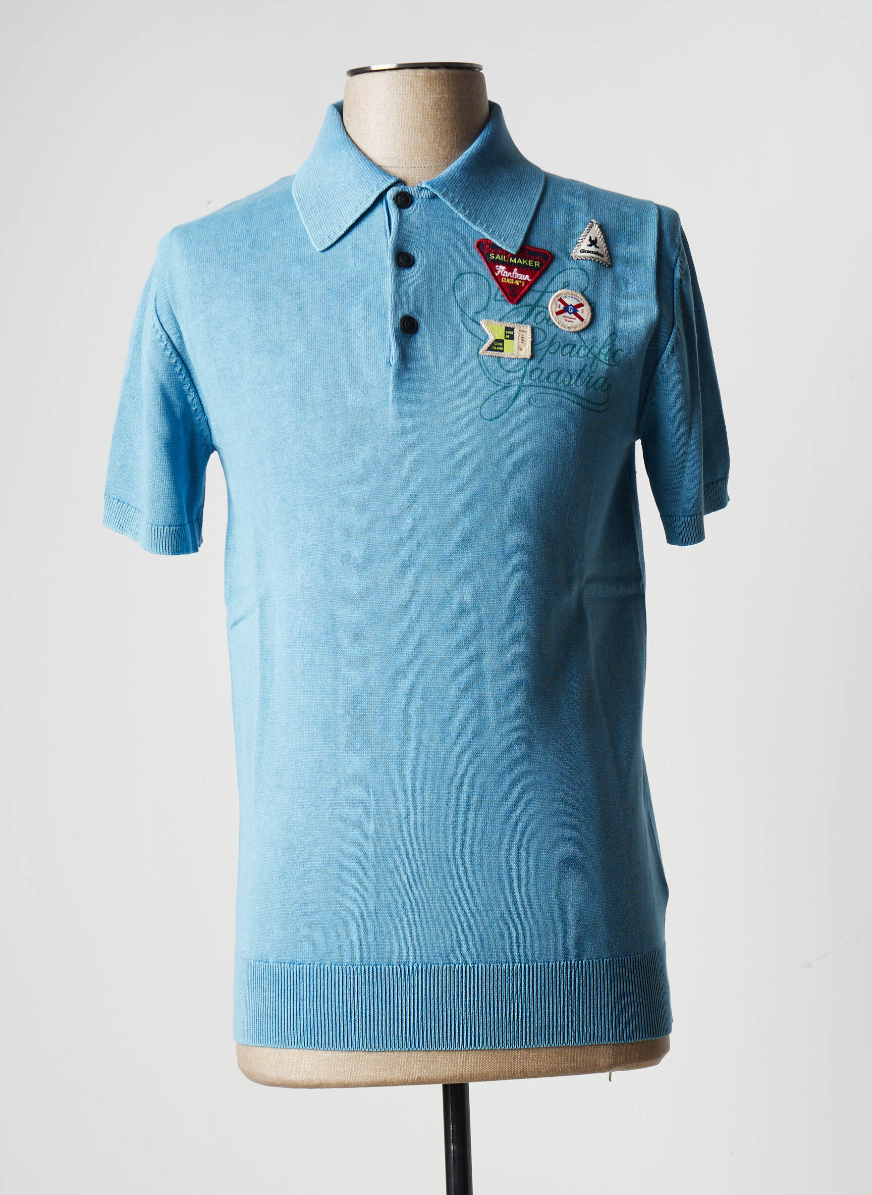 Polo jersey audinys trumpas rankovės mėlyna GAASTRA vyras