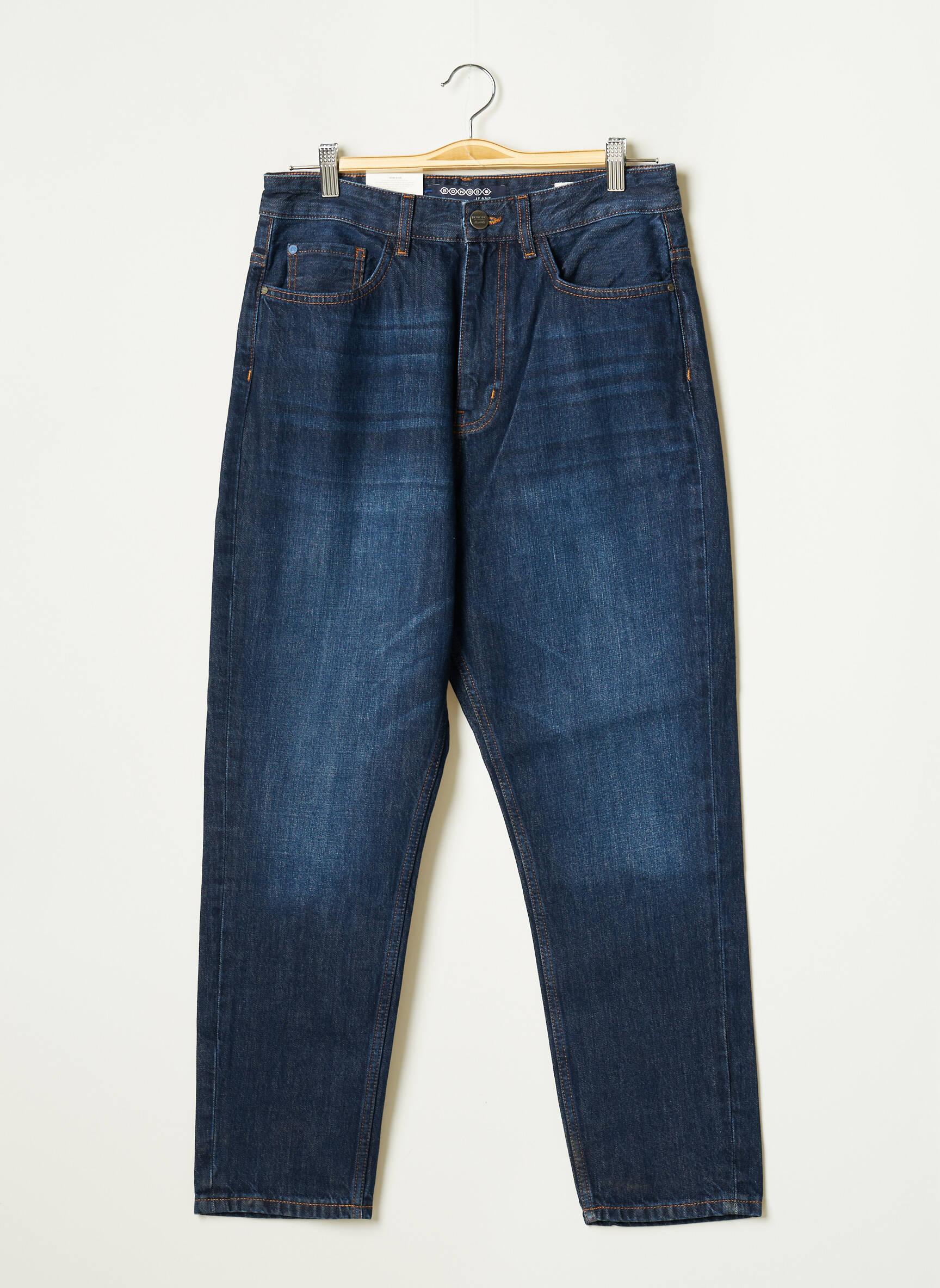 Tiesios kirpimo džinsai uždarymas su užtrauktuku po mygtuku uždengimu normala dydis mėlyna BONOBO JEANS vyras