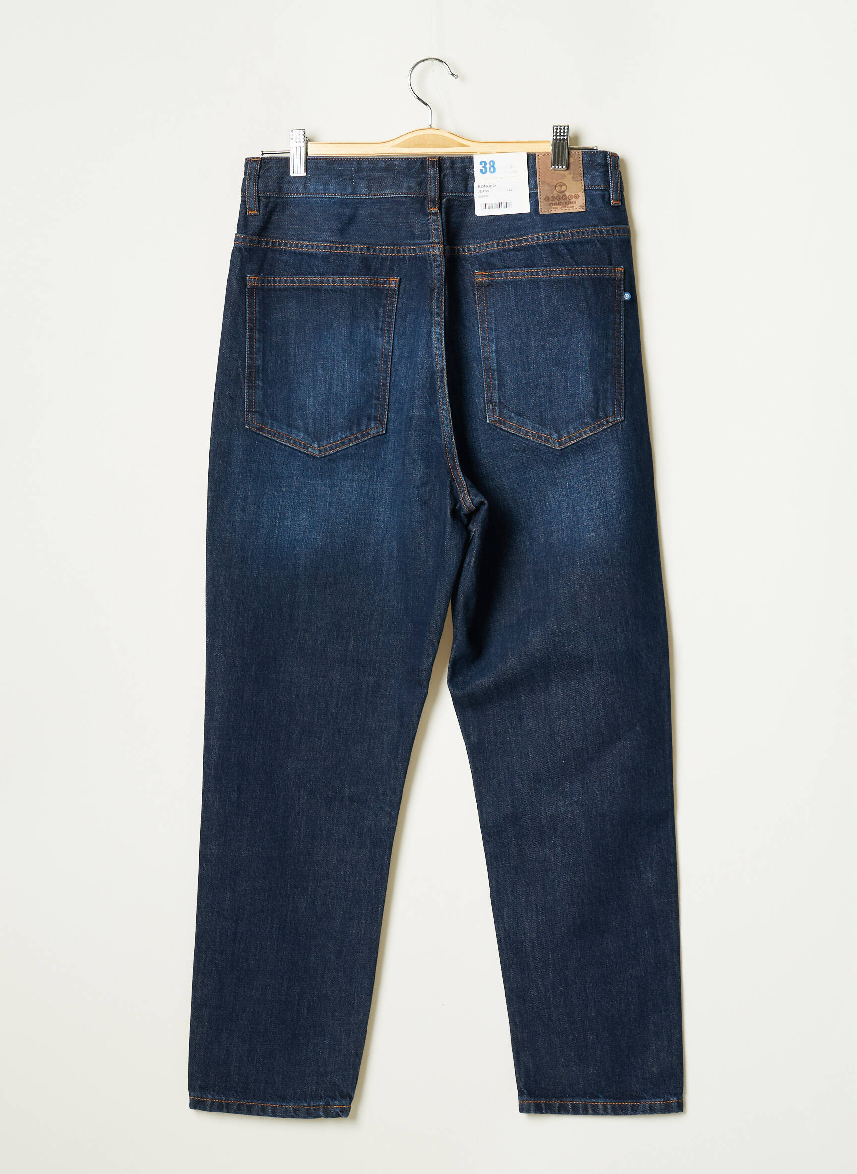 Tiesios kirpimo džinsai uždarymas su užtrauktuku po mygtuku uždengimu normala dydis mėlyna BONOBO JEANS vyras