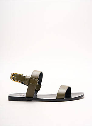 Sandalai/nu pėdos lygus medžiaga plokščias kulnas iki 3 cm žalias RALPH LAUREN moteris