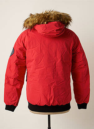 Parka bordo apdailos rankogaliai su gobtuvu raudona JACK & JONES vyras