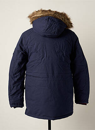 Parka bordo apdailos rankogaliai su gobtuvu mėlyna JACK & JONES vyras
