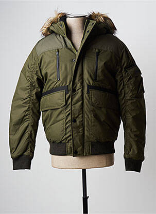Parka bordo apdailos rankogaliai su gobtuvu žalias JACK & JONES vyras