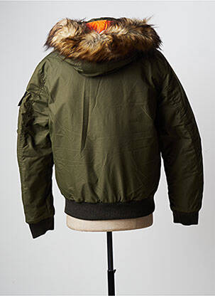 Parka bordo apdailos rankogaliai su gobtuvu žalias JACK & JONES vyras