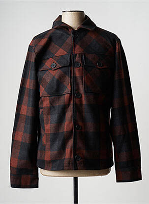 Kasdienis švarkas tiesi kirpimas rudas JACK & JONES vyras