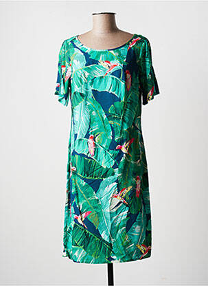 Pusilgių suknelė trumpas rankovės trumpas rankovės žalias GEISHA moteris