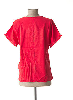 Bluzonai col v trumpas rankovės raudona C'EST BEAU LA VIE moteris