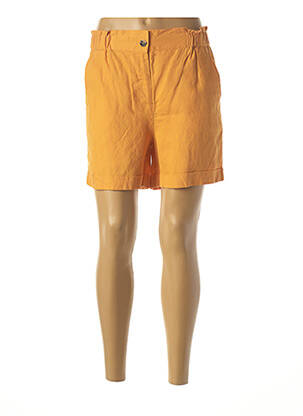Šortas atvirkštinė apdaila aukšta talija oranžinė C'EST BEAU LA VIE moteris