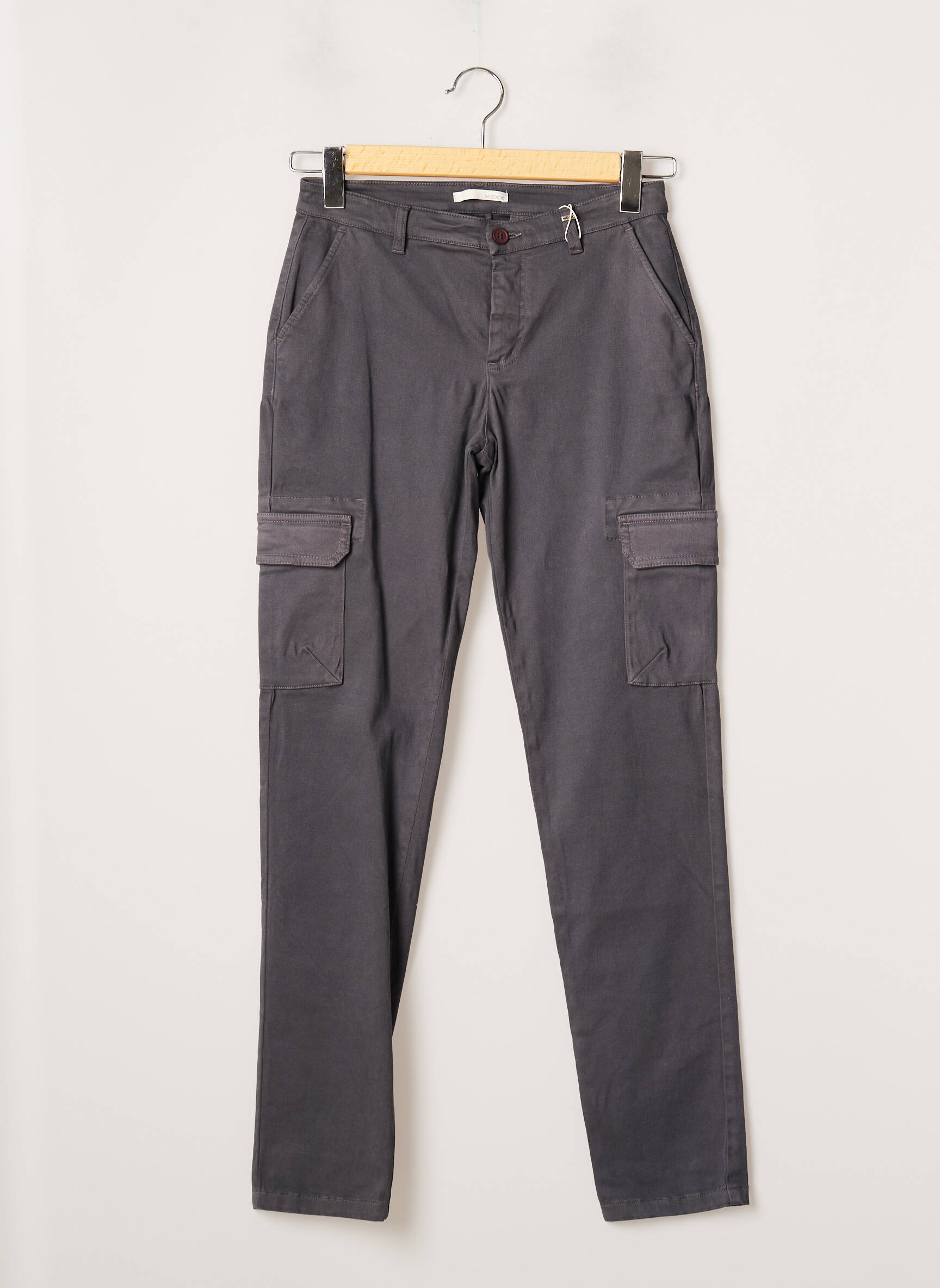 Pantalon uždarymas su užtrauktuku po mygtuku uždengimu normala dydis pilka MEXX moteris