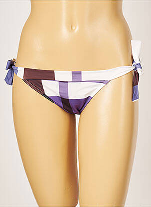 Maudymosi kelnaitės satino efektas bikini violetinis IODUS moteris