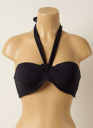 Maudymosi viršūnė užsegimas su raišteliais formuojantis liemenėlė su aukštu palaikymu juodas IODUS moteris