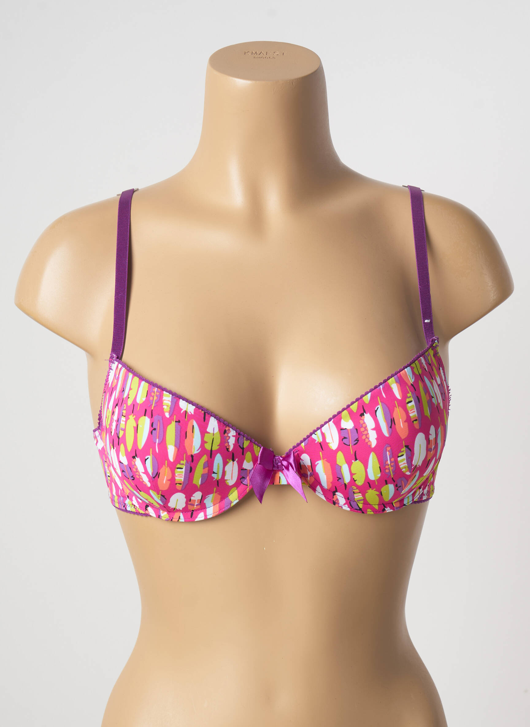 Liemenėlė push-up liemenėlė su aukštu palaikymu push-up liemenėlė su aukštu palaikymu rožinė INFLUX moteris