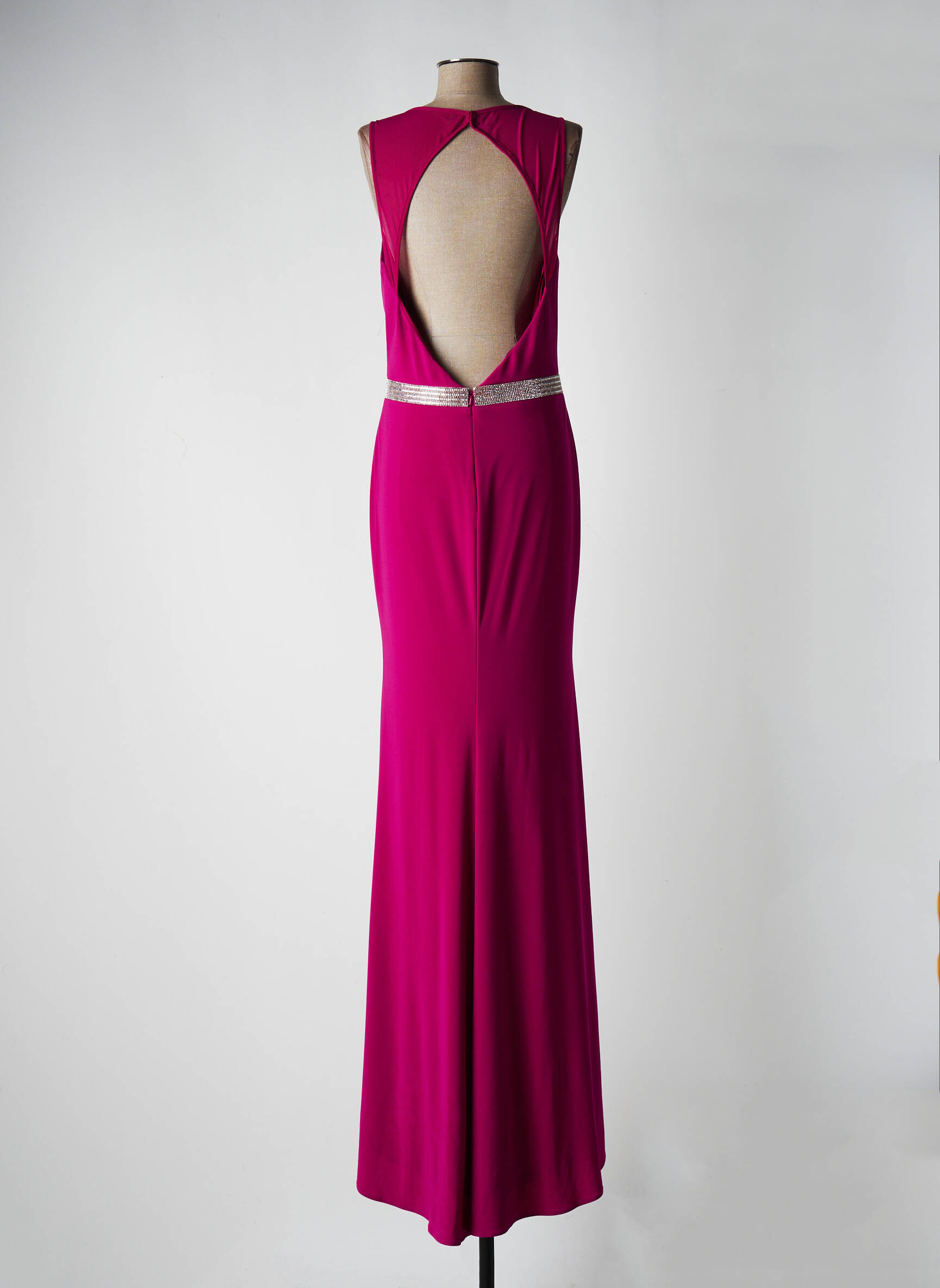 Ilga suknelė be rankų be rankų violetinis FASHION NEW YORK moteris
