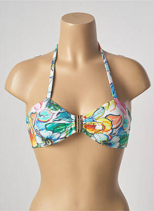 Maudymosi viršūnė tamprumas viršutinė juostelė baltas ROIDAL moteris