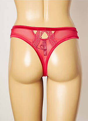 Tanga satino efektas rožinė RCRESCENTINI BY COTTON BLUB moteris