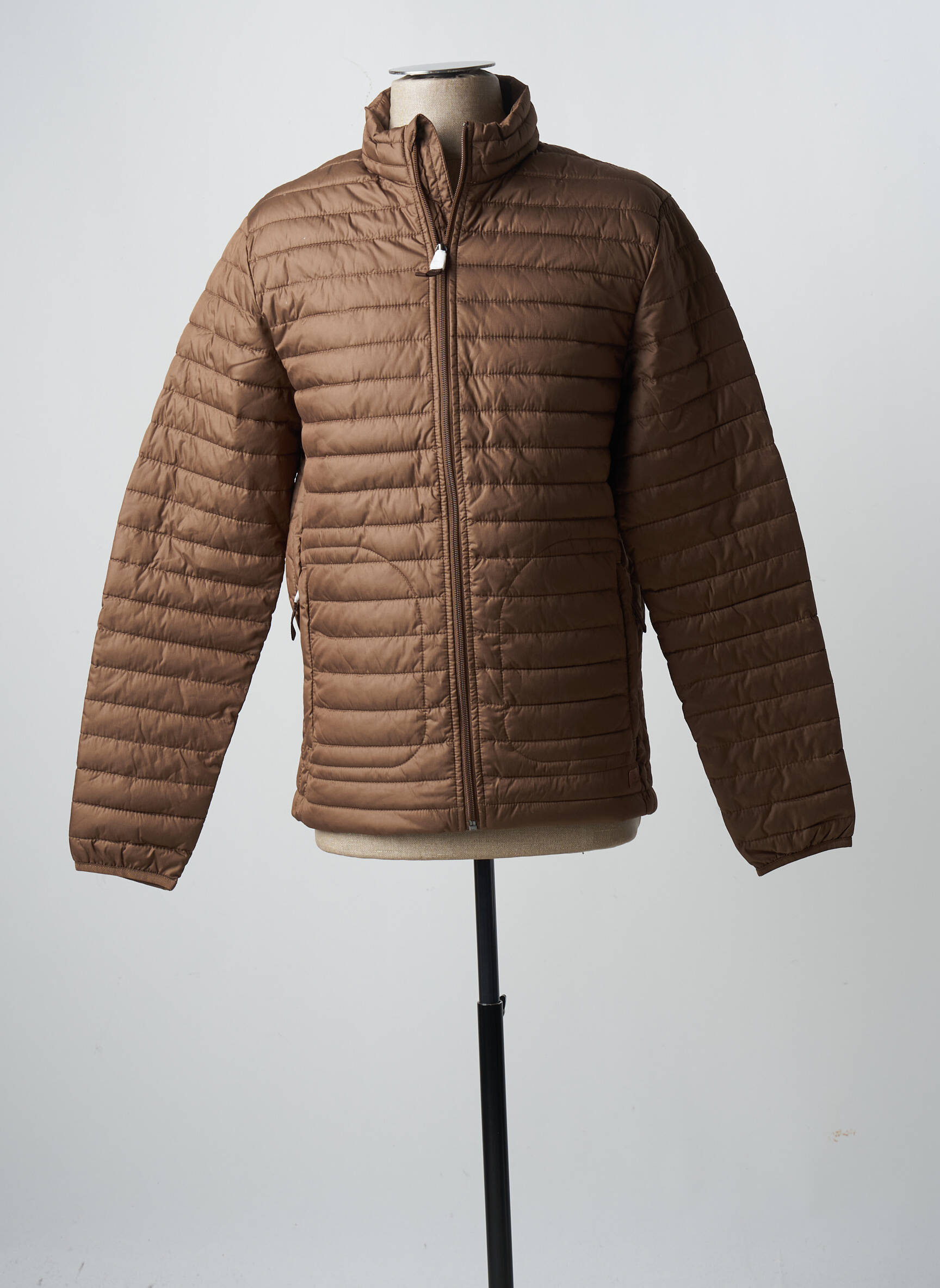 Pūkinė striukė ilgos rankovės be gobtuvų rudas JACK & JONES vyras