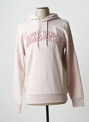 Kapišonas bordo kraštų apdaila ilgos rankovės rožinė JACK & JONES vyras