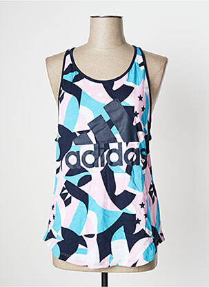 Marškiniai be rankovių tamprumas be rankų mėlyna ADIDAS moteris