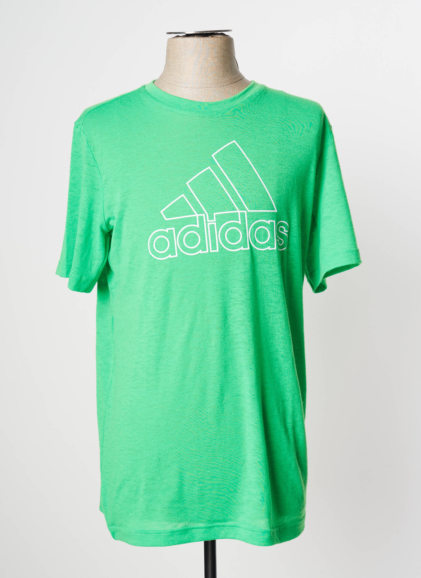 T-marškinys tamprumas trumpas rankovės žalias ADIDAS mergina