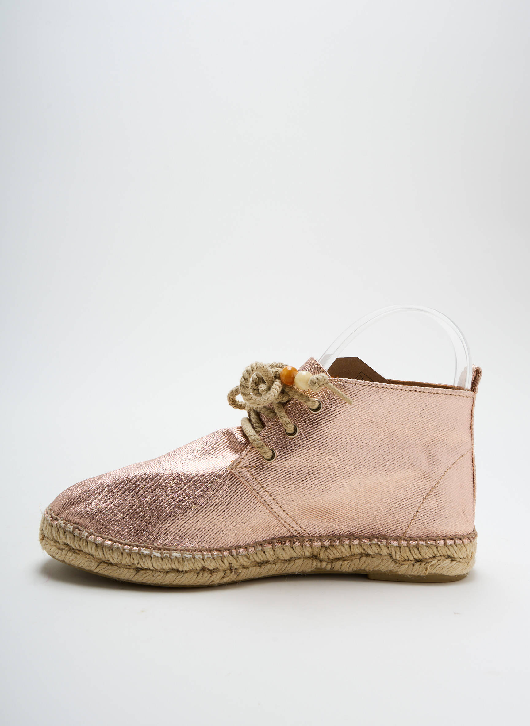 Espadrilės šnervių uždarymas plokščias kulnas iki 3 cm rožinė VICTORIA moteris