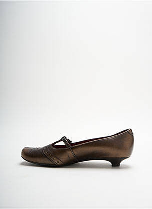 Balerinos žemas kulnas plokščias kulnas iki 3 cm rudas SIMONA FASHION moteris