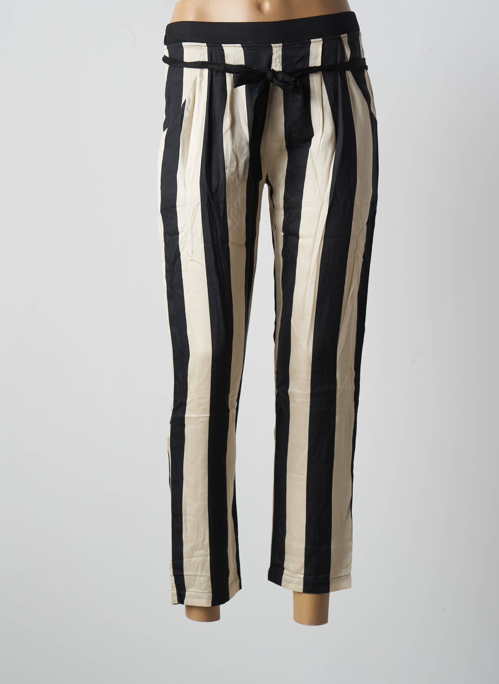 Pantalon aukšta talija aukšta talija juodas PAUL BRIAL moteris