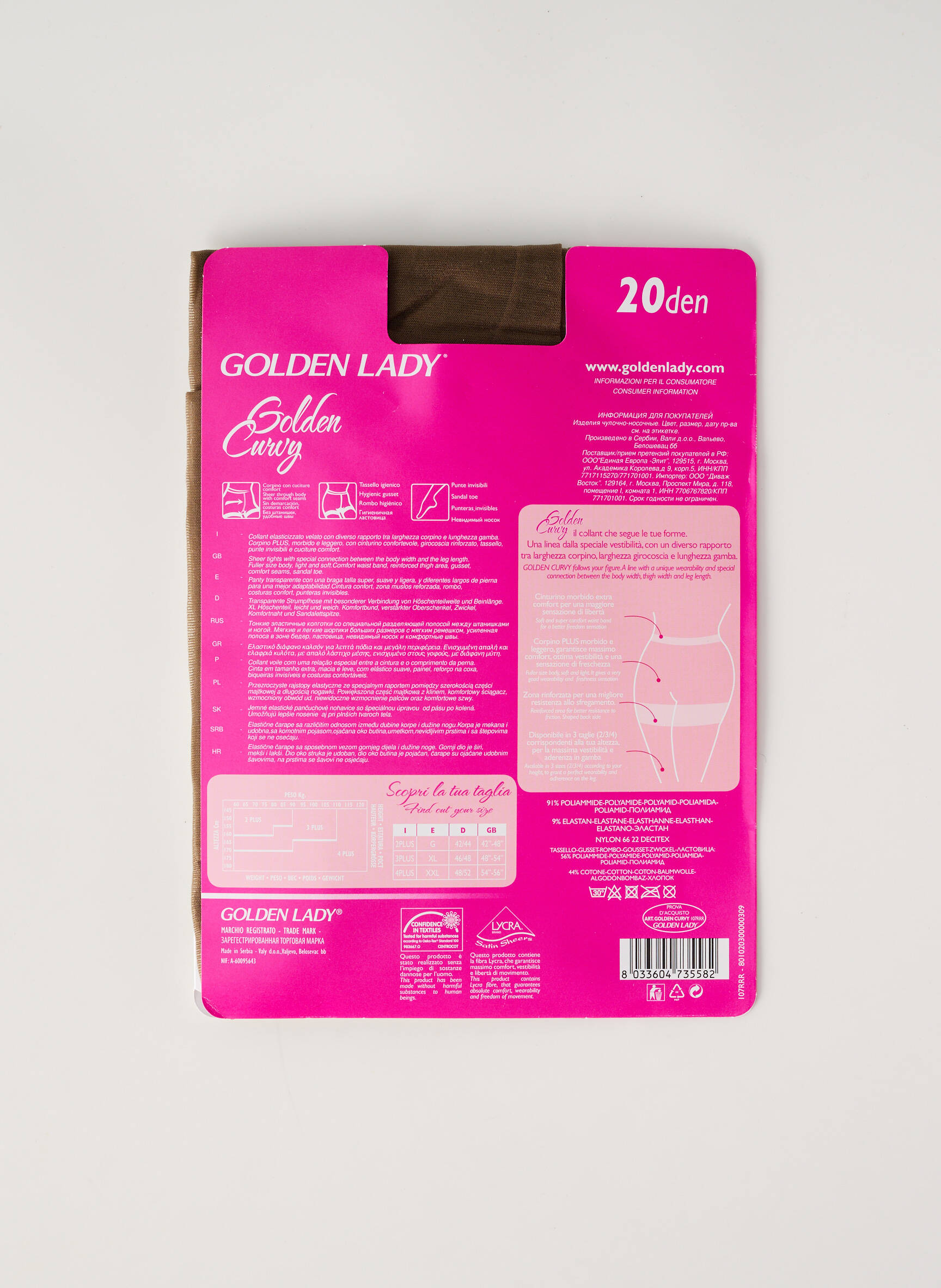 Kojinės tinklinis audinys rudas GOLDEN LADY moteris