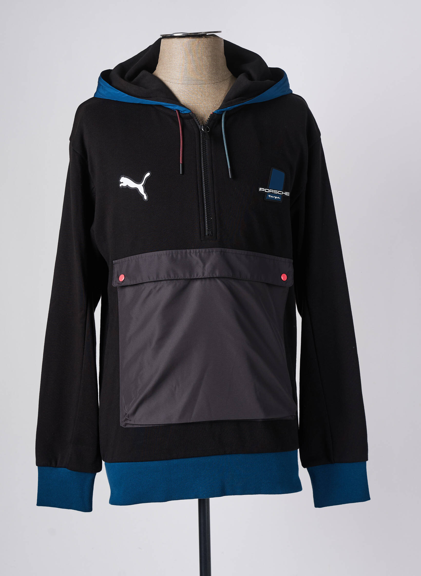 Kapišonas jersey audinys ilgos rankovės juodas PUMA vyras