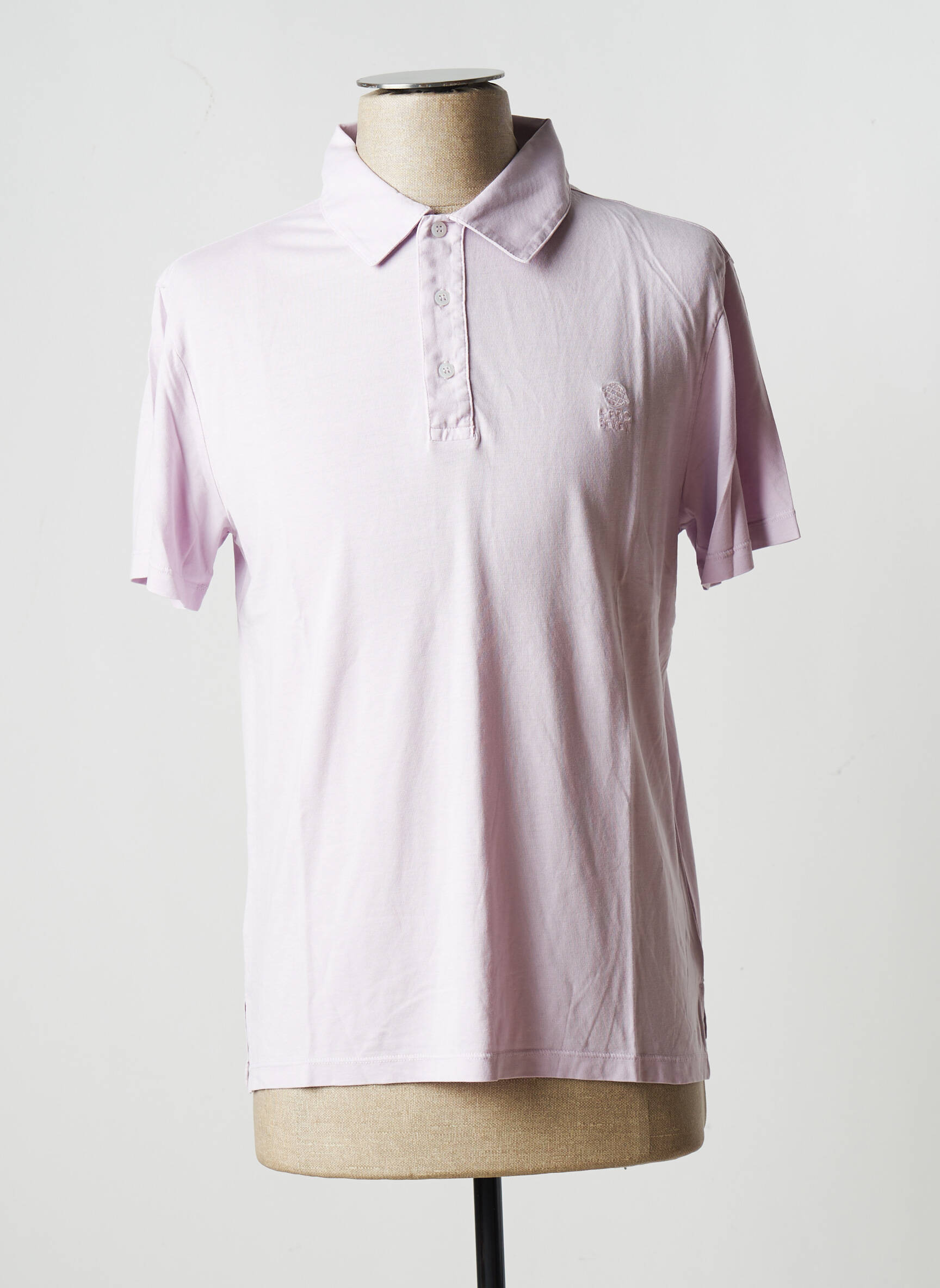 Polo jersey audinys trumpas rankovės violetinis HERO SEVEN vyras