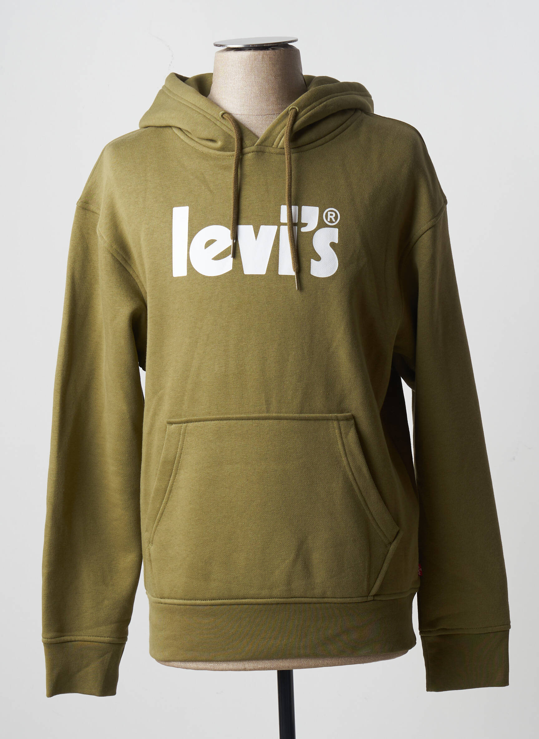 Kapišonas jersey audinys ilgos rankovės žalias LEVI'S vyras