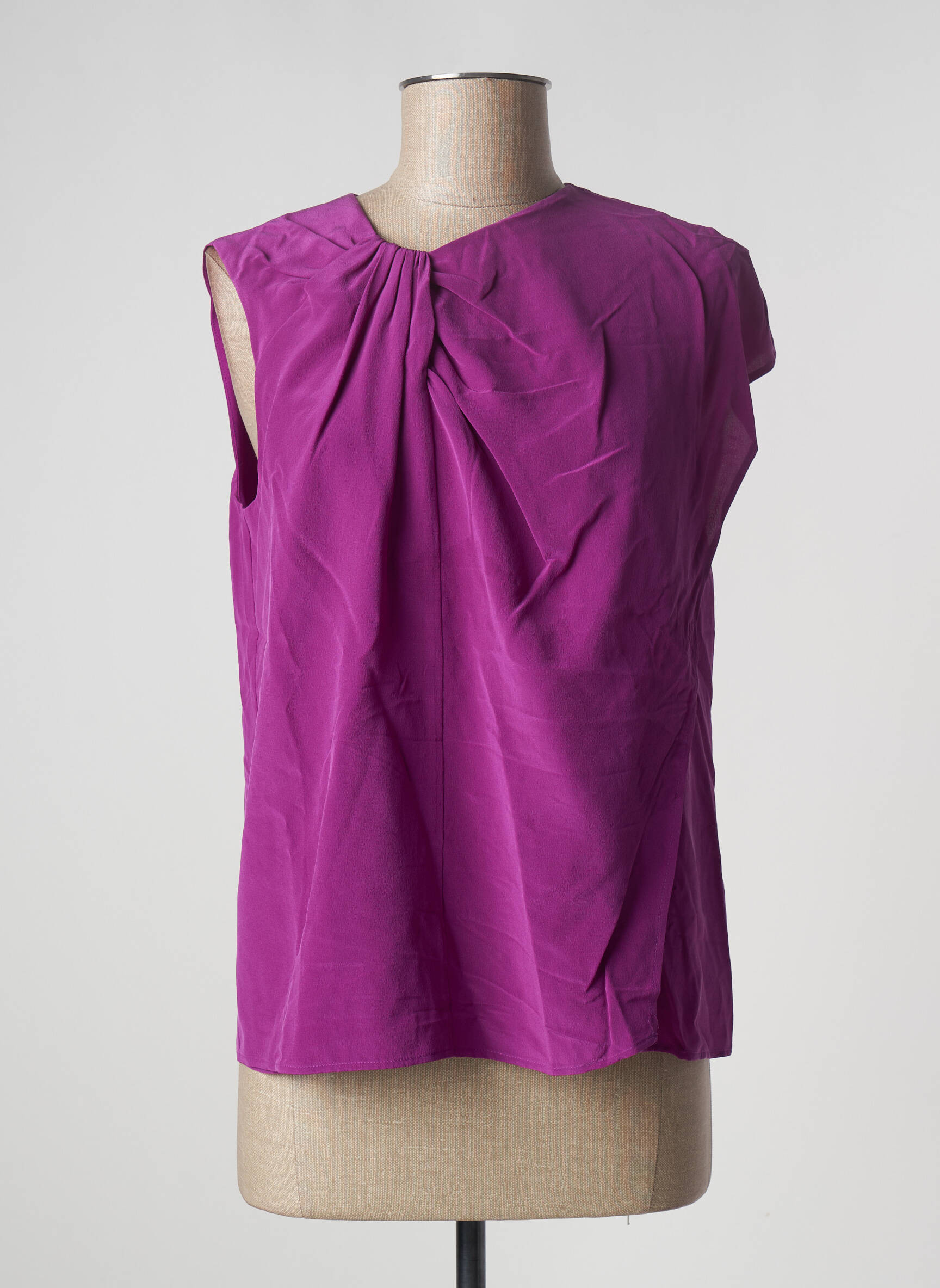 Viršūnė sklandi forma be rankų violetinis MAX MARA moteris