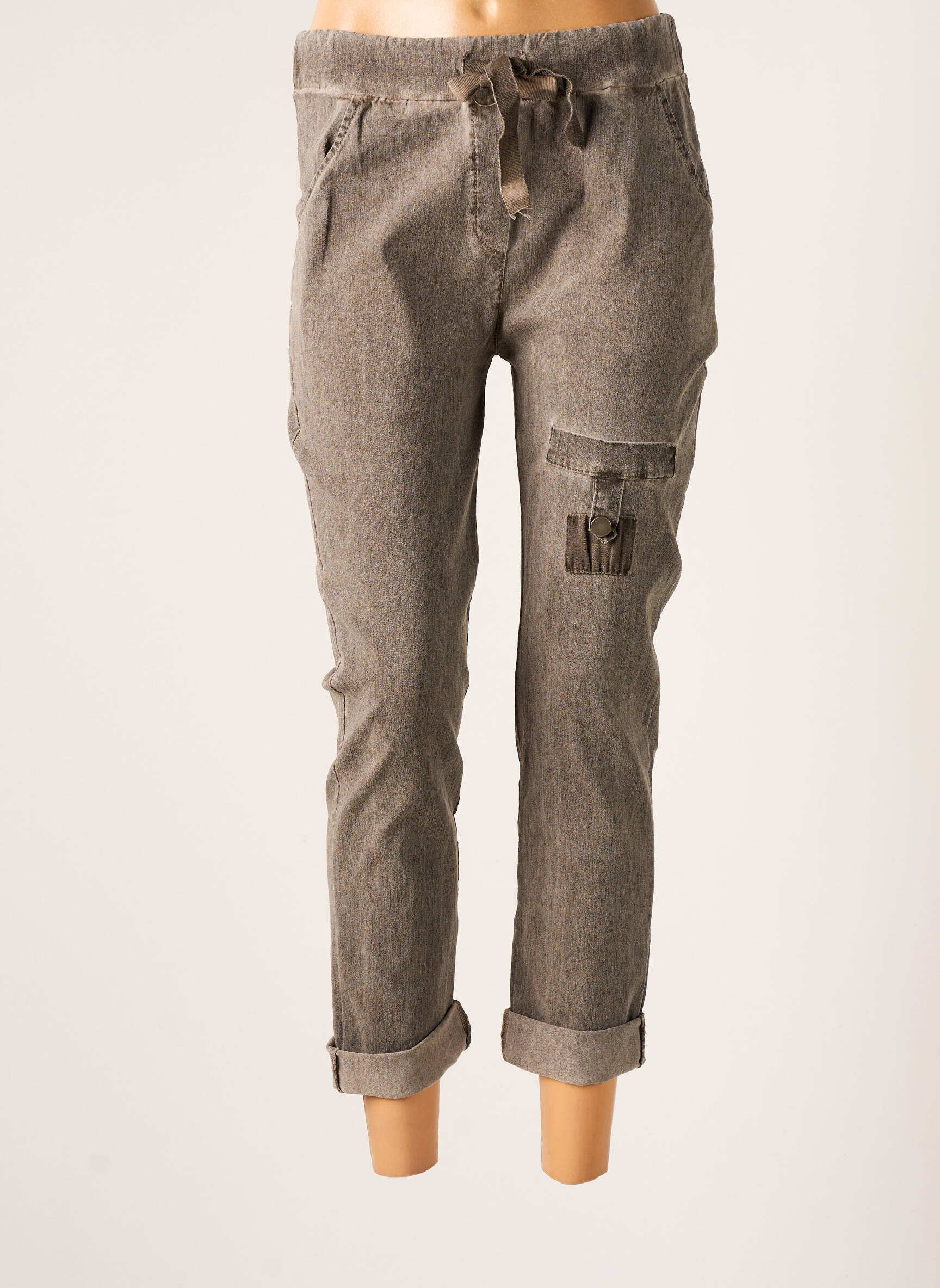Jegging aukšta talija aukšta talija pilka CREAM moteris